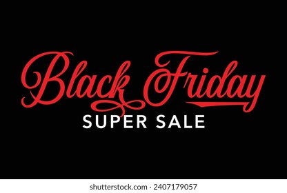 Black Friday typography design element Vector, Black Friday Sale Handschrift Design
