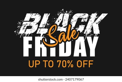 Black Friday typography design element Vector, Black Friday Sale Handschrift Design
