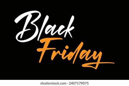 Black Friday typography design element Vector, Black Friday Sale Handschrift Design