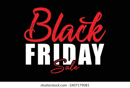 Black Friday typography design element Vector, black friday sale hand lettering design