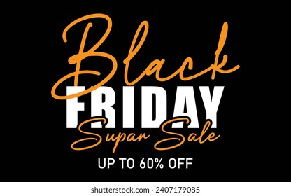 Black Friday typography design element Vector, black friday sale hand lettering design