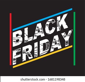 black friday typography for print t shirt