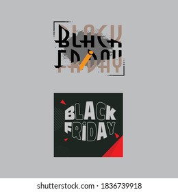 Black Friday typography vector design text