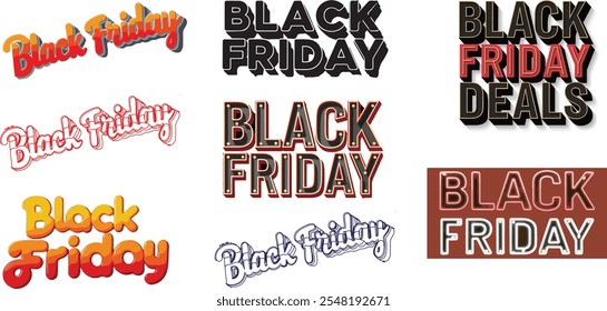 Fonte e vetor de Tipografia Black Friday  
