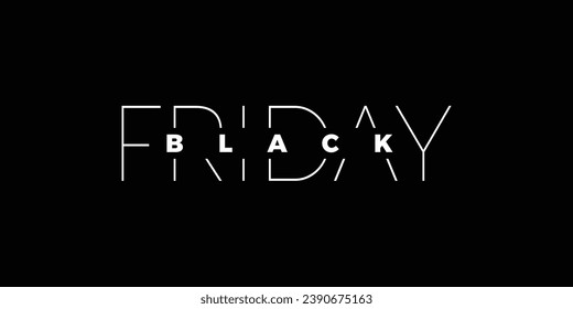 Black Friday typography vector logo banner  for advertising, discount tag, icon, symbol, vector logo template