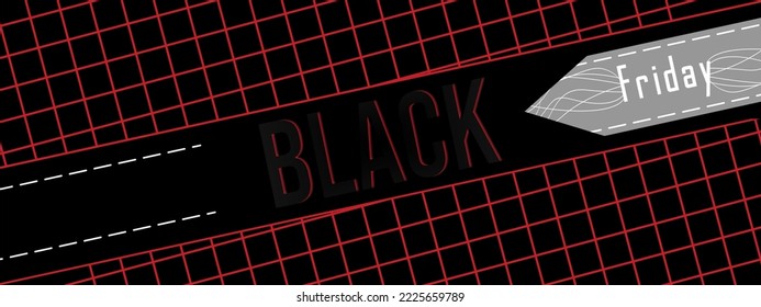 Black friday black vector background. With the concept of black color isolation and effects for black text in the middle. Perfect for use for various types of marketing, especially digital