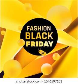 Black Friday vector banner for advertising, shops, website.