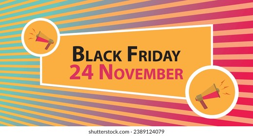 Diseño de banner vectorial del Viernes Negro. Feliz Viernes Negro, moderna y mínima ilustración de afiches gráficos.