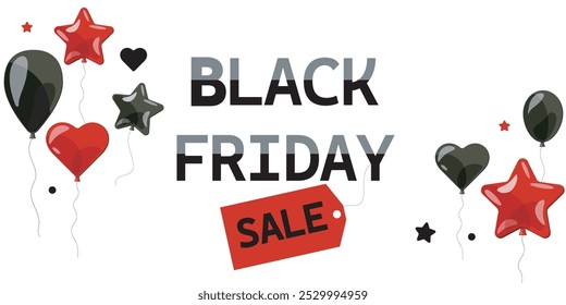 Black Friday vector banner. Discount flyer. Black frida sale.