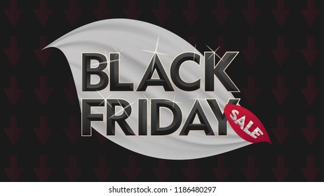 black friday vector banner glowing 3d letters	