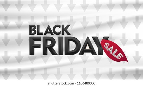 black friday vector banner glowing 3d letters	