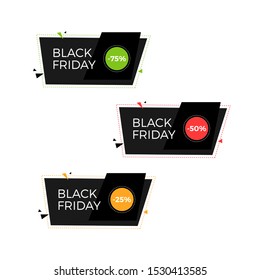 Black friday vector banners for e-commerce site and on-line shopping