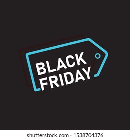 Black Friday Vector And Blue Color Template.