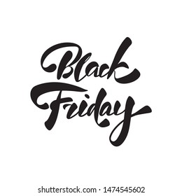 Black friday. Vector calligraphy phrase