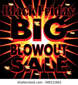 Black Friday Vector Explosion illustrated stickers, label or sale icon. Discount Price tags, sign or special offer symbol