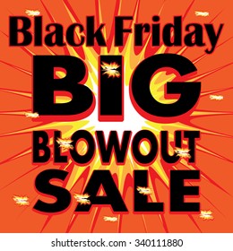 Black Friday Vector Explosion illustrated stickers, label or sale icon. Discount Price tags, sign or special offer symbol