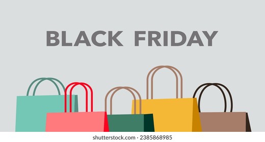 diseño gráfico vectorial de friday negro