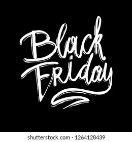 Black Friday. Vector hand drawn lettering.