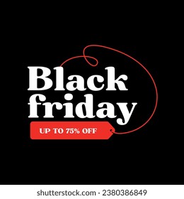 Black Friday Vector Icon Logo Black Lines OFF Sale
