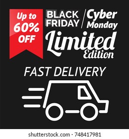 Black friday. Vector illustration. For flyers, invitation, posters, brochure, banners.