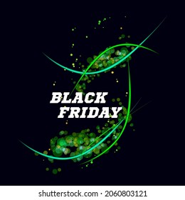 Ilustración vectorial del viernes negro sobre fondo negro