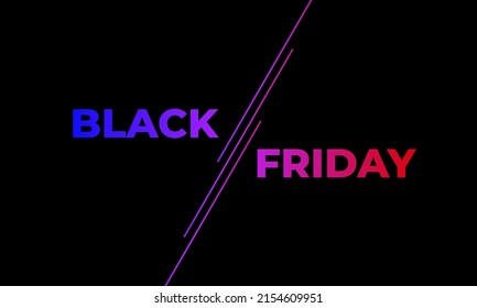 Ilustración y texto de vectores de viernes negro. combinación de colores perfecta