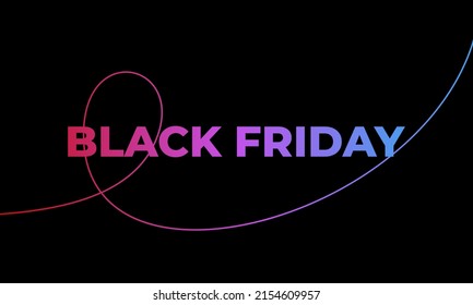 Black Friday Vector Illustration and Text. with perfect color combination