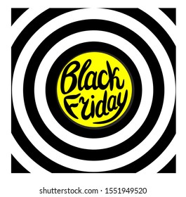 Black Friday vector lettering sign.