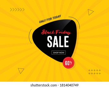 Black Friday Vector Sale Banner With Modern Concept