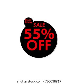Black friday vector sale. discount price off and sales design template. shopping and low price symbol