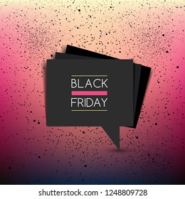 Black friday vector. Sale layout background for template, banner, cover, print, flyer.