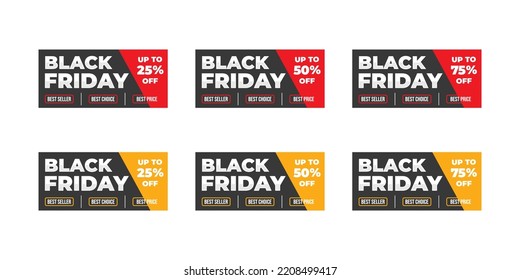 Black friday vector set illustration