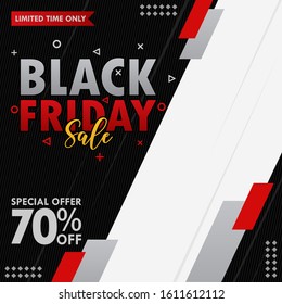 Black Friday vector template for ad sales promotion with trendy and elegant colors. good for banners and brochures