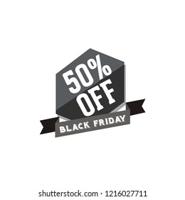 black friday vector template logo