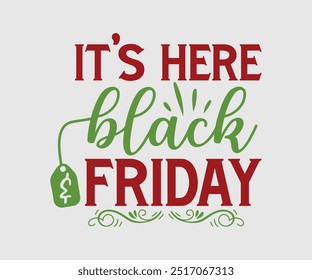 Black Friday Vetor T-shirt Design, Aspas Cortar Arquivos para Cricut Silhueta