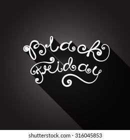 Black Friday. vector Vintage design poster template. Vector lettering Black Friday. Creative lettering. Trendy. Black Friday Sale Calligraphic Design