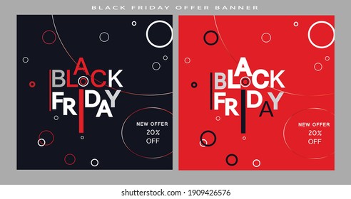 Vectores de Black Friday - rojo y negro