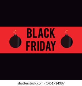 black friday vetor with bombs