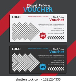 Black Friday voucher card template. Vector set of modern discount vouchers for Black Friday sale with discount tag.Template for gift cards and coupons. 