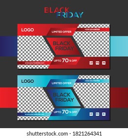 Black Friday voucher card template. Vector set of modern discount vouchers for Black Friday sale with discount tag.Template for gift cards and coupons. 