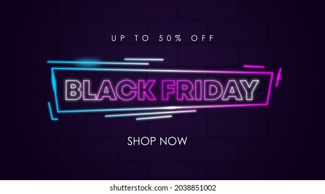 Black friday web banner background illustration vector