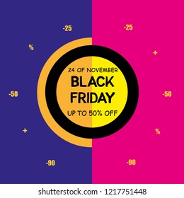 Black Friday. Web banner, logo, emblem and label,Vector abstract background texture design