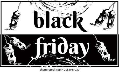 black friday black and white background with lantern picture