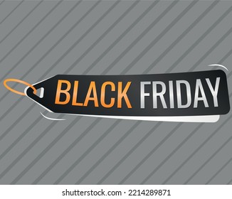 Etiqueta blanca y negra del viernes negro
