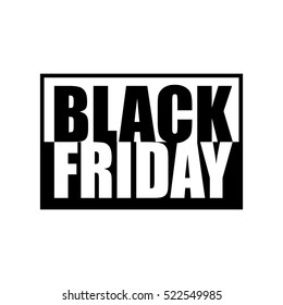 Black Friday Black White Vector Illustration Stock Vector (Royalty Free ...