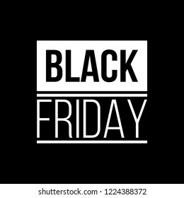 black friday, white vector stencil on black background