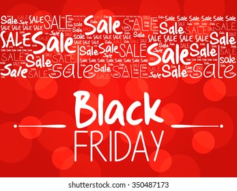 Black Friday word cloud background, business concept