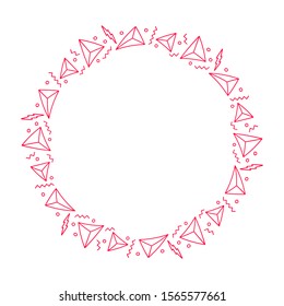 Black Friday Wreath frame decorative brush Geometric triangle