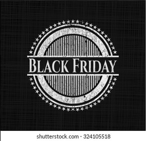 Viernes Negro escrito con textura de pizarra