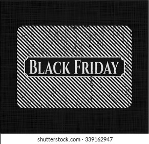 Black Friday written with chalkboard texture